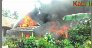 Satu Unit Rumah Warga Desa Harapan Jaya, Tempuling Hangus Terbakar